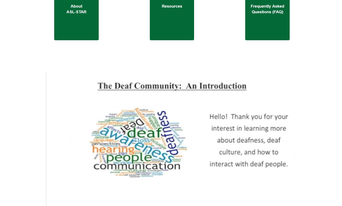 This is a screenshot from the ASL-STAR website