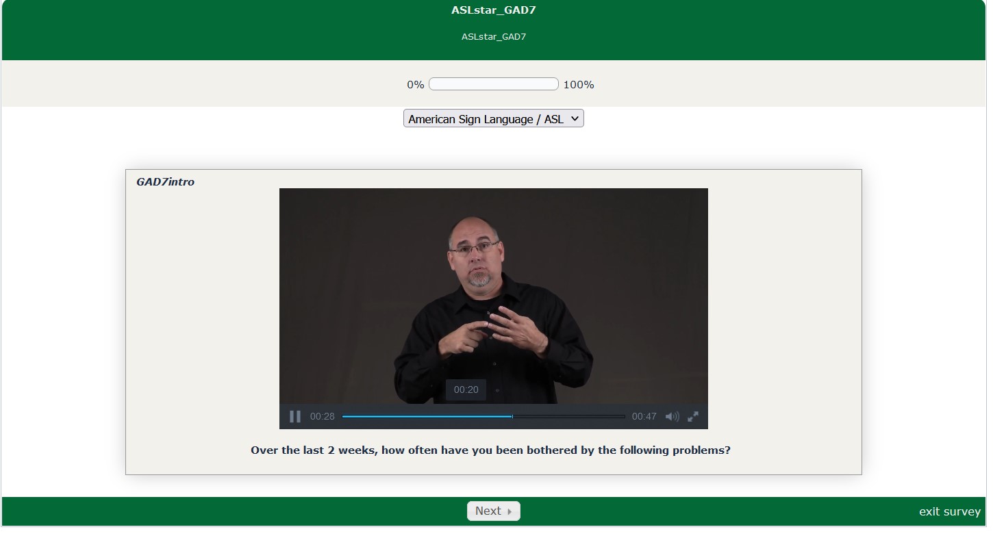 What the ASL-STAR website looks like